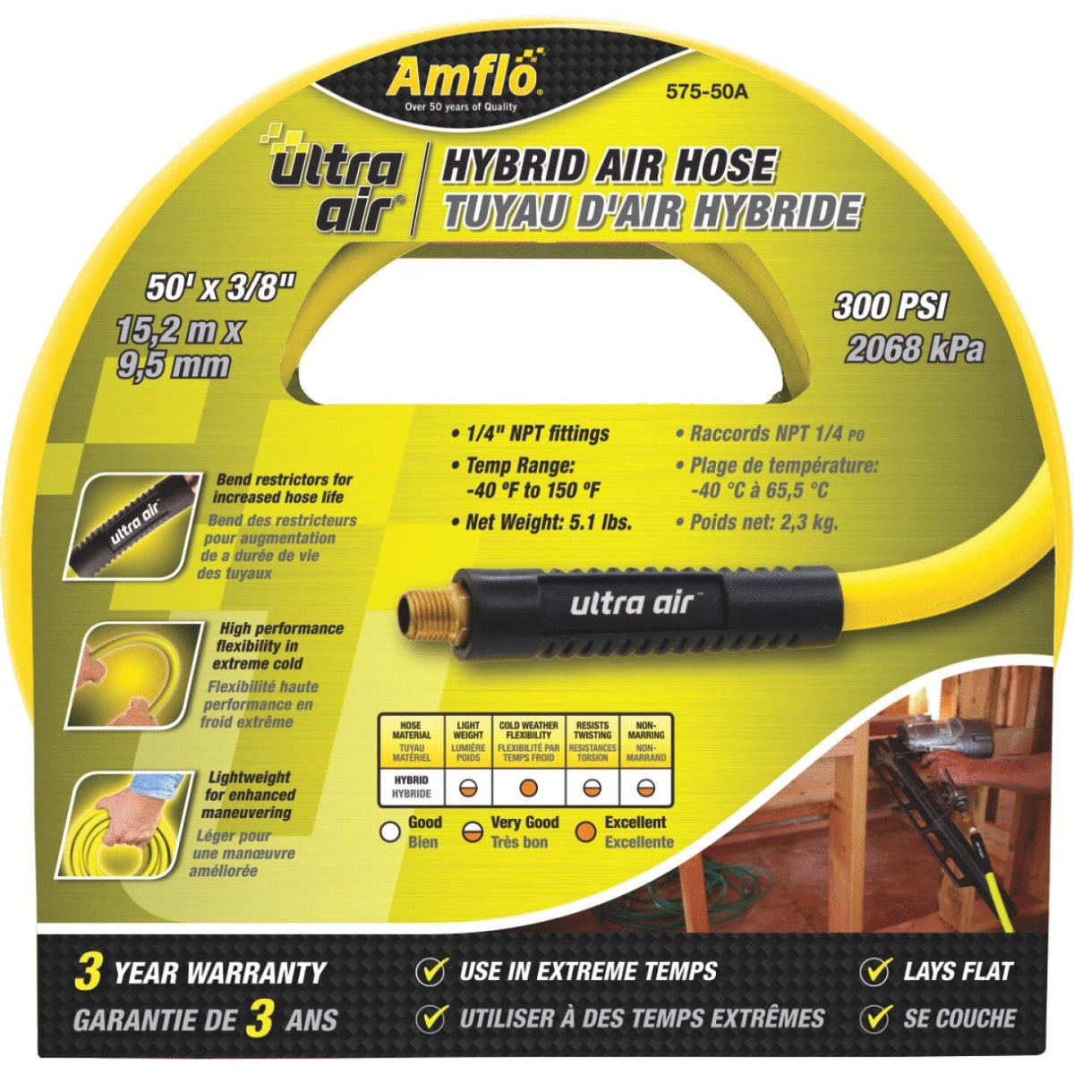 Amflo UltraAir 3/8 In. X 50 Ft. PVC/Rubber Air Hose - Boonville, NY - Foto 4
