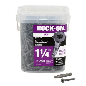 Rock-On #9 x 1-1/4-in Zinc-Plated Star-Drive Interior Cement Board Screws