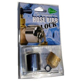 Hose Bibb Lock, Brass & Chrome, 3/4-In. Hose