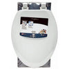 Elongated Molded Wood Toilet Seat, Easy-Clean & Change(TM) Hinge, STA-TITE(TM), White