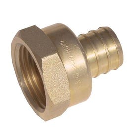 Adapter, 1/2-In. Lead-Free Brass Barb Insert x 1/2-In. Female Pipe Thread, 10-Pk.