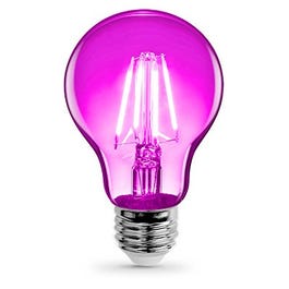 LED Light Bulb, Pink Filament, 3.6-Watt