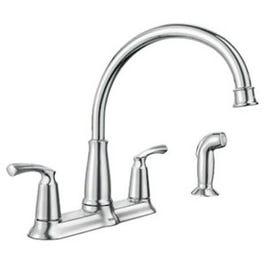 Bexley High Arc Kitchen Faucet With Side Spray, 2-Handle, Chrome