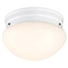 LED Light, Flush Mount, White/White Lens, 750 Lumens, 10-Watt, 7-1/4-In.