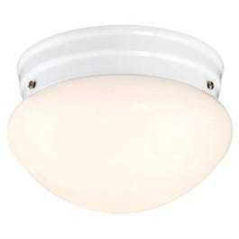 LED Light, Flush Mount, White/White Lens, 750 Lumens, 10-Watt, 7-1/4-In.