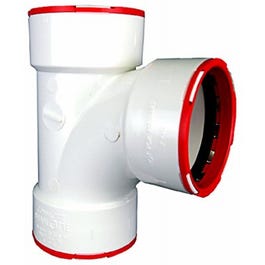 Schedule 40 DWV PVC Pipe Fitting, Sanitary Tee, 1.5-In.