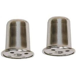 Lamp Finial, Top Hat, Nickel Finish, 1-In., 2-Pk.