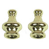 Lamp Finial, Pyramid, Brass Finish, 1.25-In., 2-Pk.