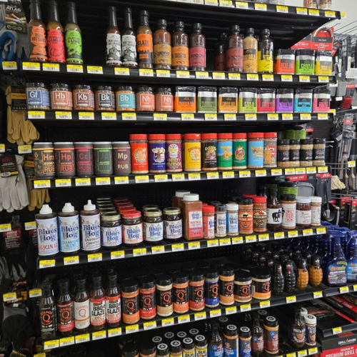 Supplies inside of Up North Lumber store