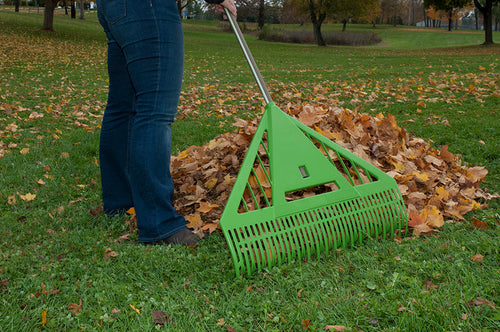 AMES 26 IN. DUAL TINE POLY LEAF RAKE