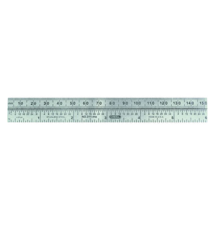 General Tools Economy Precision 6 In. Flexible Steel Ruler with mm-inch ...
