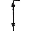 Black Satin Cane Gate Bolt, .5 x 12-In.