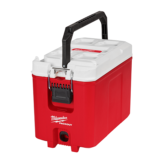 Milwaukee PACKOUT 16 Qt. Compact Cooler, Red/White