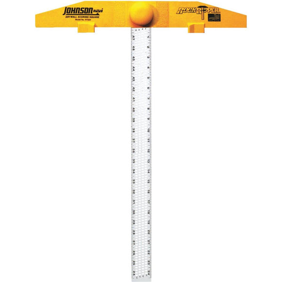 Johnson Level RockRipper 24 In. Aluminum English/Metric Scoring Drywall Square