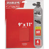 Diablo 9 In. x 11 In. 60 Grit Ultra Coarse Sandpaper (4-Pack)
