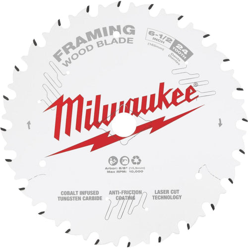 Milwaukee 6-1/2 In. 24-Tooth Framing Circular Saw Blade