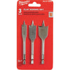 Milwaukee 3-Piece Stubby Spade Bit Set