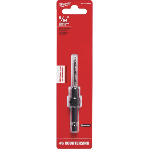 Milwaukee #6 - 9/64 In. High Speed Steel Countersink Bit