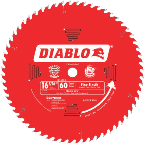 Diablo 16-5/16 In. 60-Tooth Fine Finish Beam Cutting Circular Saw Blade