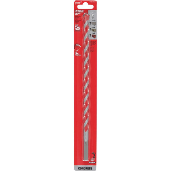 Milwaukee 1/2 In. x 12 In. Carbide Masonry Drill Bit