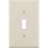 Leviton 1-Gang Plastic Oversized Toggle Switch Wall Plate, Light Almond