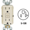 Leviton SmartlockPro Self-Test 15A Light Almond Commercial Grade Tamper Resistant 5-15R GFCI Outlet