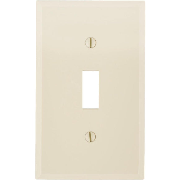 Leviton 1-Gang Thermoplastic Nylon Toggle Switch Wall Plate, Ivory