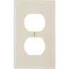 Leviton 1-Gang Smooth Plastic Outlet Wall Plate, Light Almond