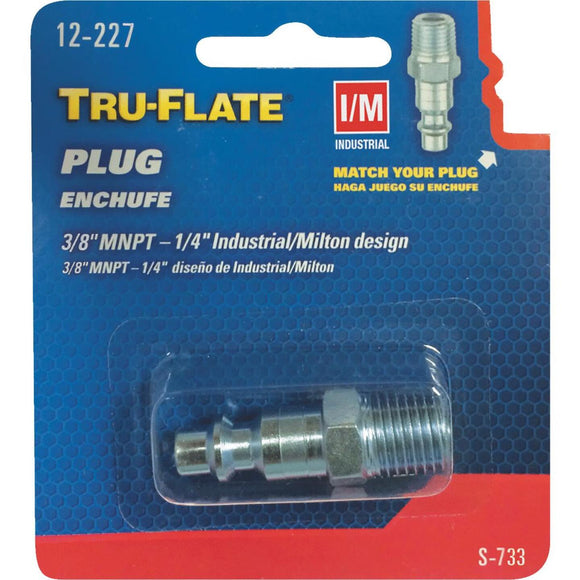 Tru-Flate Industrial/Milton 3/8 In. MNPT Steel Industrial Plug