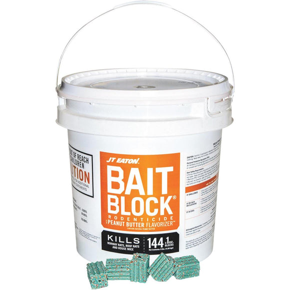 JT Eaton Peanut Butter Bait Block Rat & Mouse Poison (144 Per Pail)