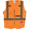 Milwaukee ANSI Class 2 Hi Vis Orange Safety Vest L/XL