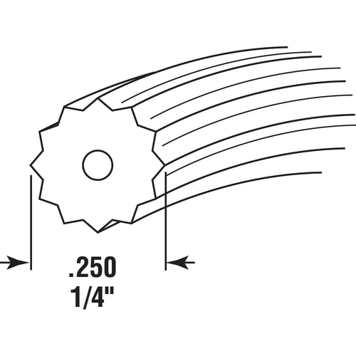 Prime-Line Screen Retainer Vinyl Spline .25 Round 25' per roll