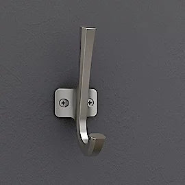National Hardware Powell Angled Hook 4-15/16, Satin Nickel, Stand Up