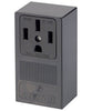 Leviton 50-Amp, 125/250-Volt, Surface Mounting Receptacle, Straight Blade, NEMA 14-50R, 3P, 4W, Industrial Grade, Grounding, Side Wired, Steel Strap, 55050