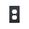 Leviton 1-Gang Duplex Outlet/Receptacle Wallplate, Standard Size, Thermoplastic Nylon, Black